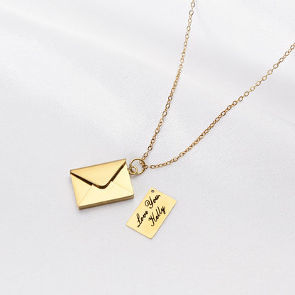 Surprise Teddy Bear Love Letter Necklace Gift Set