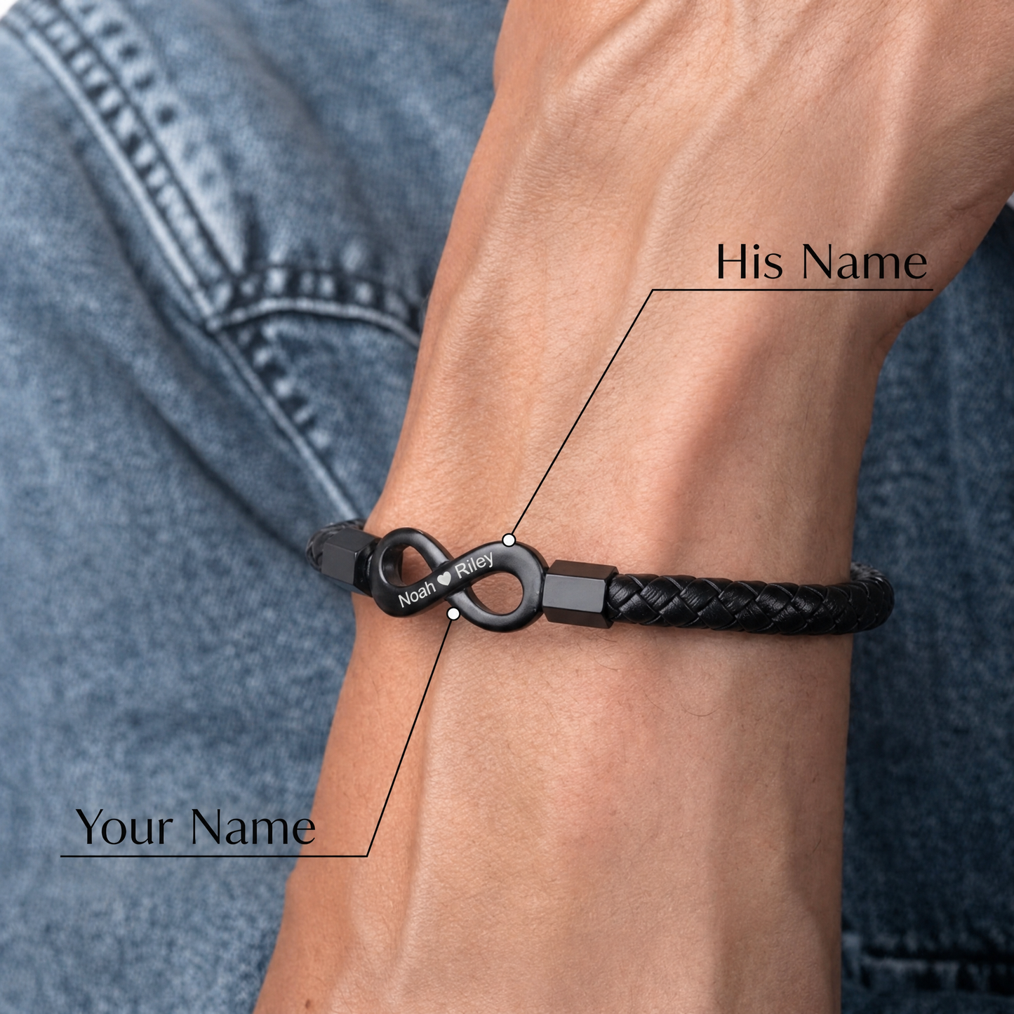 "To My Husband" - Infinity Personalized Bracelet