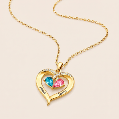 Always Yours – Birthstone Heart Necklace