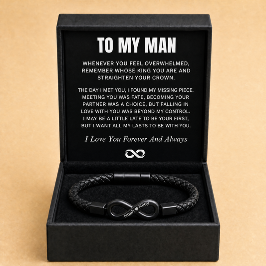 "To My Man" - Infinity Personalized Bracelet