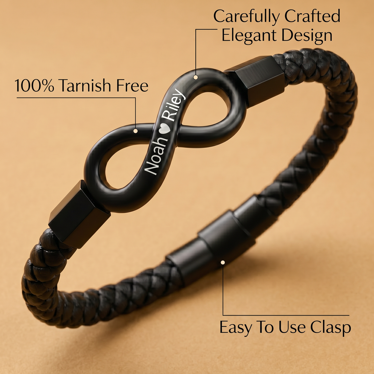 "To My Husband" - Infinity Personalized Bracelet